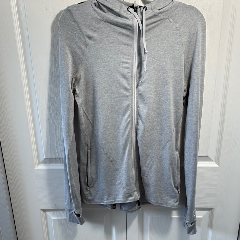 Gymshark Gray Zip Up Sweater with High Collar